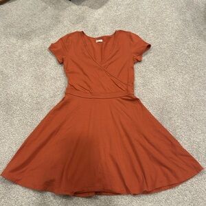 Hollister Mini Dress, Orange, Size Small